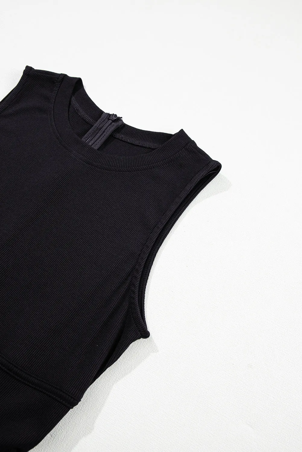Hazel Blues® |  Round Neck Sleeveless Jumpsuit