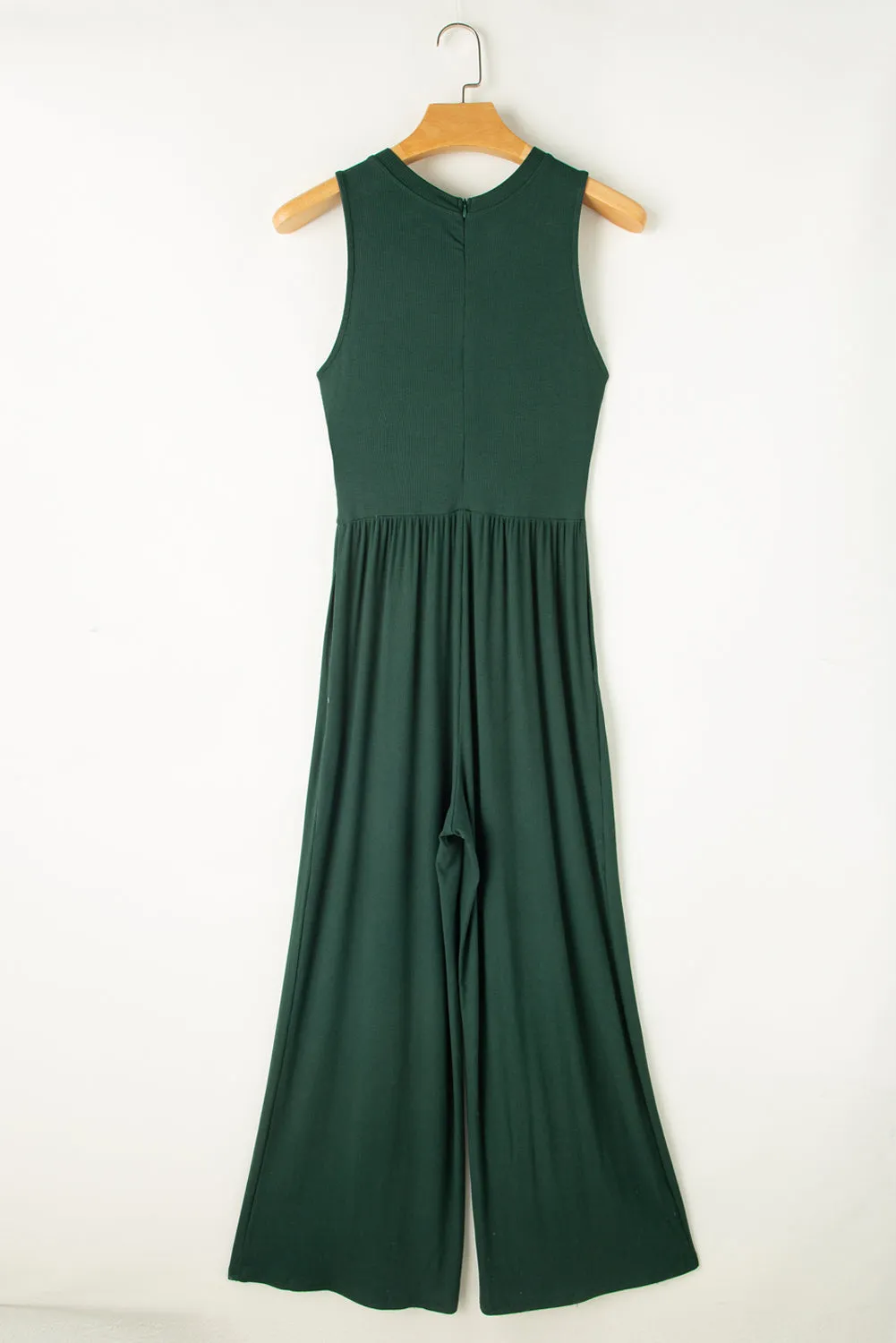 Hazel Blues® |  Round Neck Sleeveless Jumpsuit