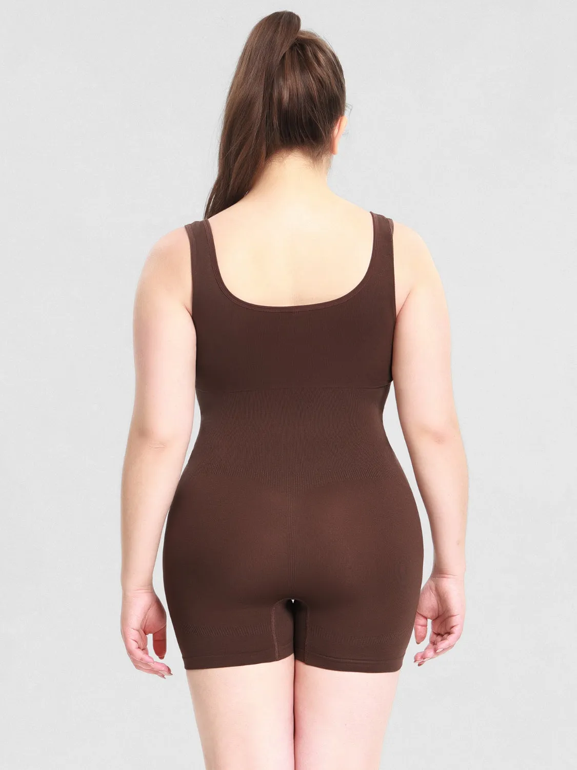 Hazel Blues® |  Scoop Neck Wide Strap Shaping Romper
