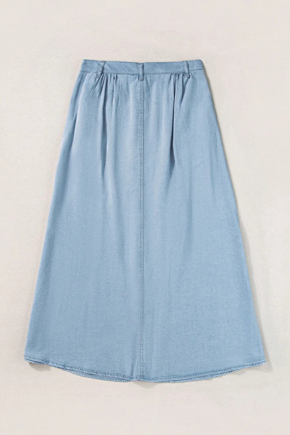 Hazel Blues® |  Snap Down High Waist Denim Skirt