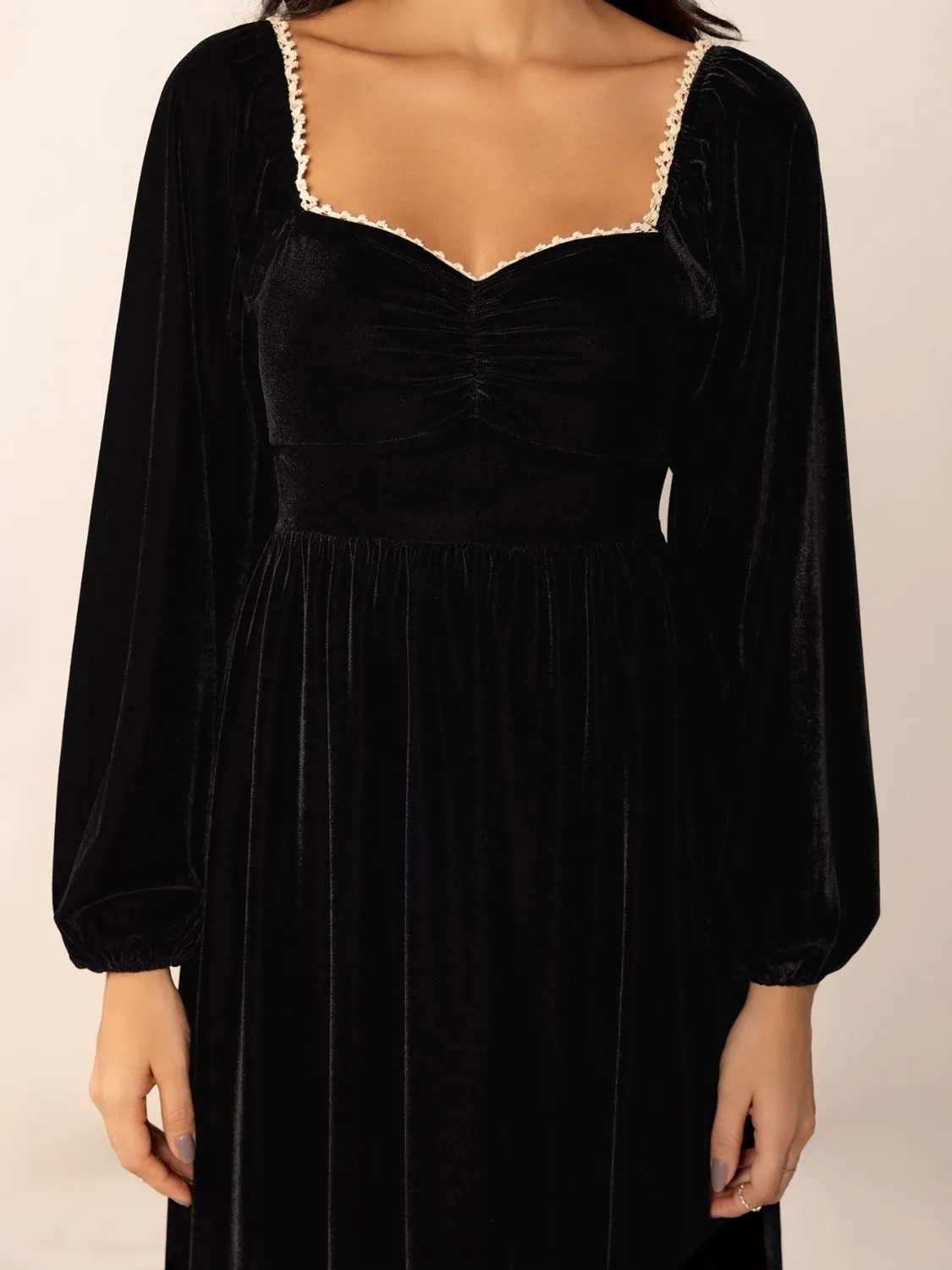 Hazel Blues® |  Sweetheart Neck Long Sleeve Midi Dress
