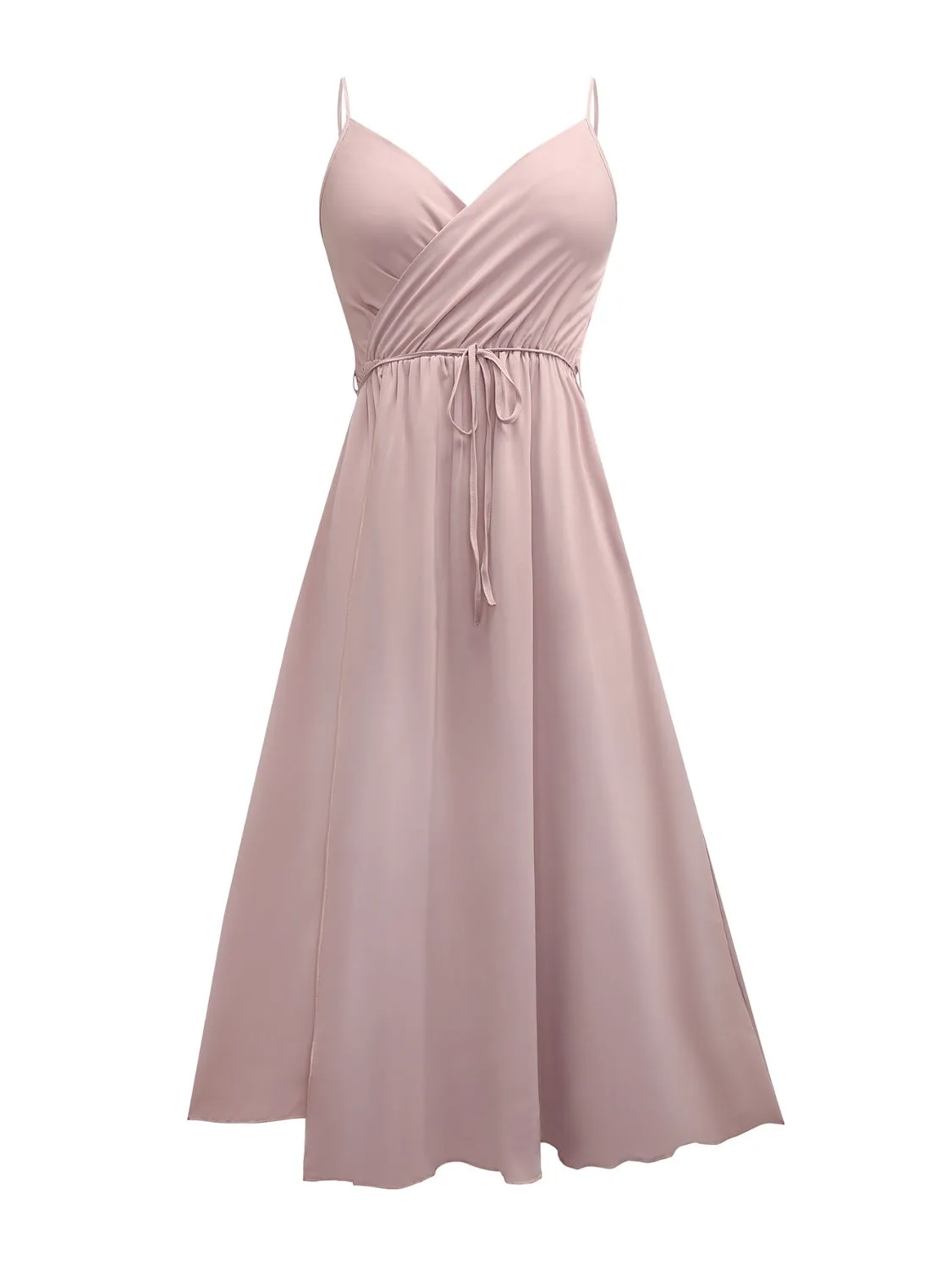 Hazel Blues® |  Tied Surplice Sleeveless Midi Cami Dress