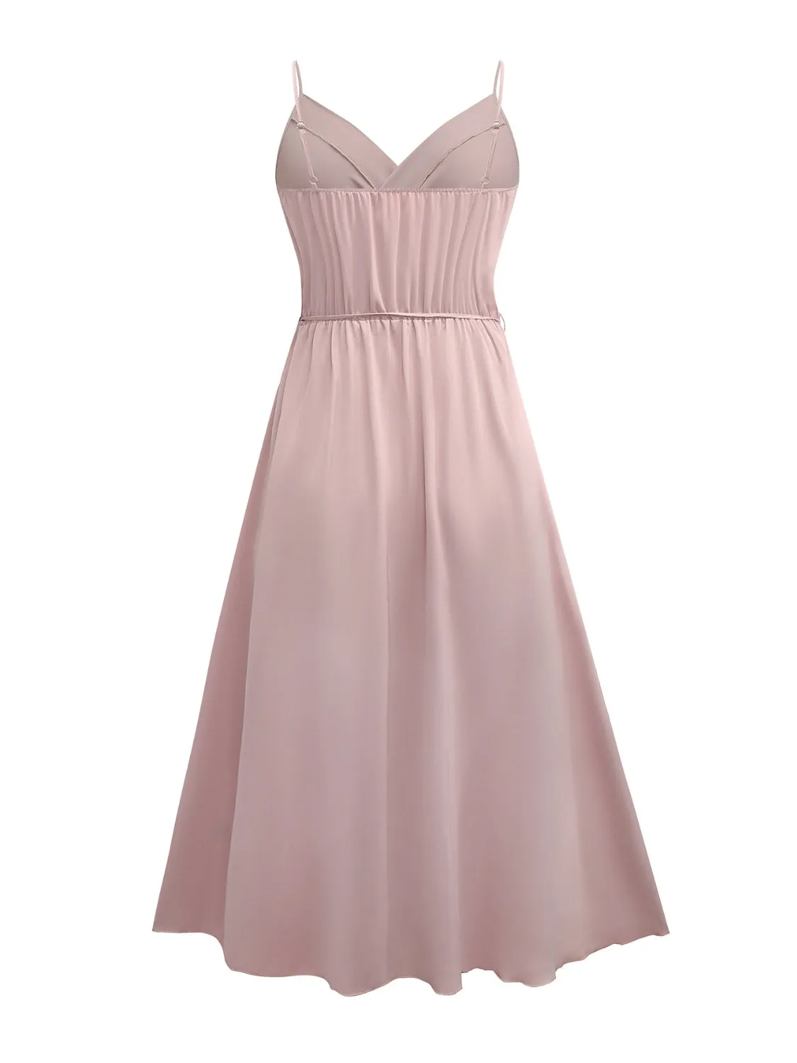 Hazel Blues® |  Tied Surplice Sleeveless Midi Cami Dress
