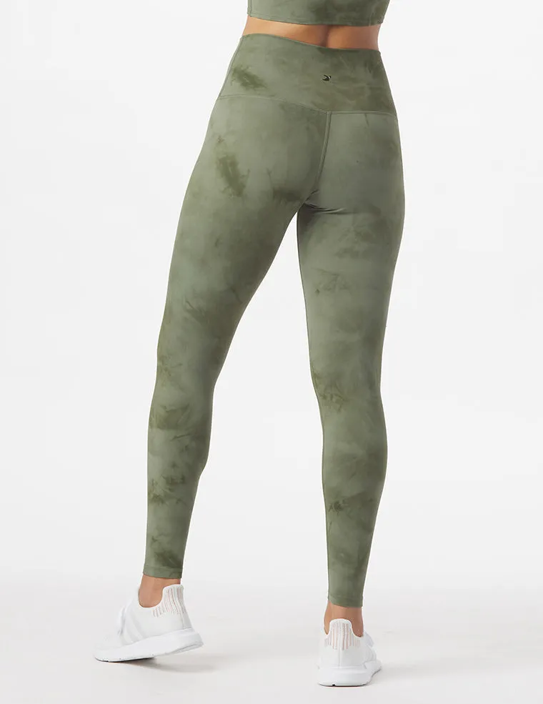 High Waist Pure Legging: Moss Tie Dye