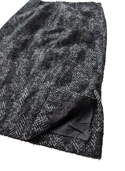 Issey Miyake Japan. Vintage Black/Gray Wool Mini Skirt