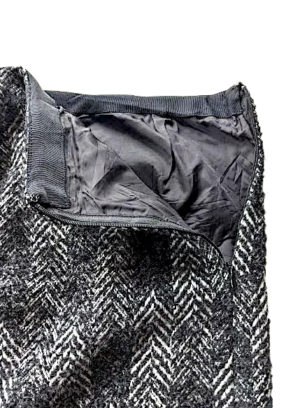Issey Miyake Japan. Vintage Black/Gray Wool Mini Skirt