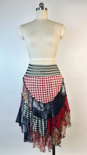 Jean Paul Gaultier SS 2003 Mesh Patchwork Skirt