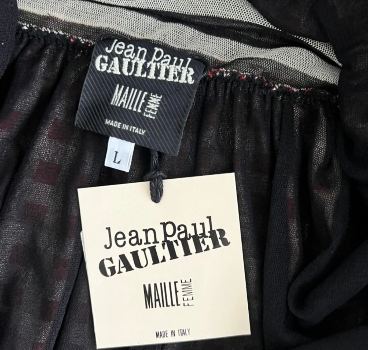 Jean Paul Gaultier SS 2003 Mesh Patchwork Skirt