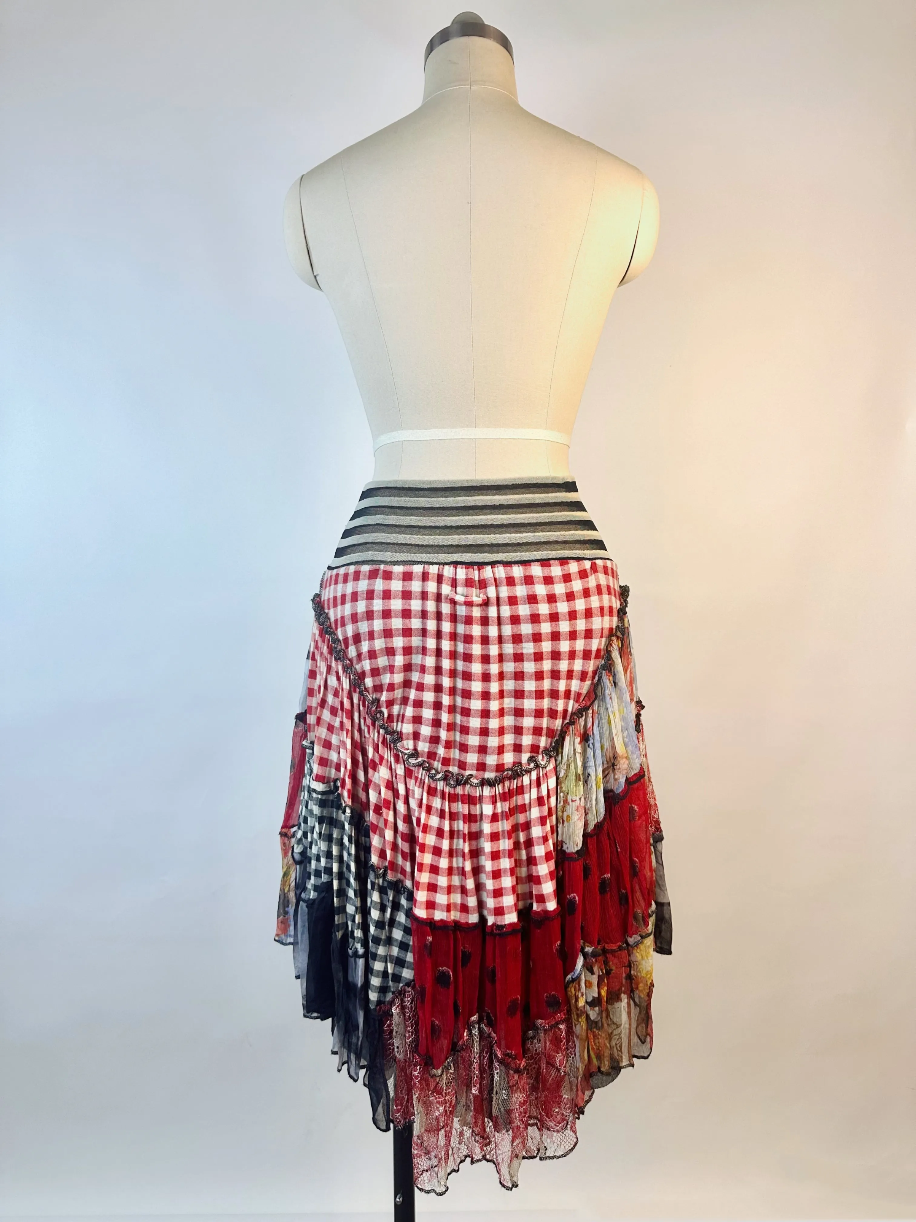 Jean Paul Gaultier SS 2003 Mesh Patchwork Skirt