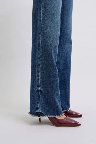Judy Blue Full Size Raw Hem Mid Rise Jeans ONLINE EXCLUSIVE