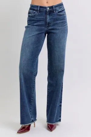 Judy Blue Full Size Raw Hem Mid Rise Jeans ONLINE EXCLUSIVE