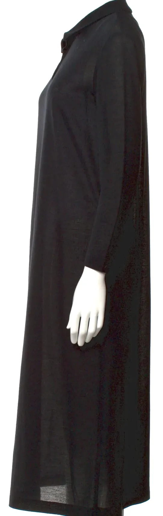 LA GARÇONNE MODERNE. Black Rayon Blend Shirt Dress