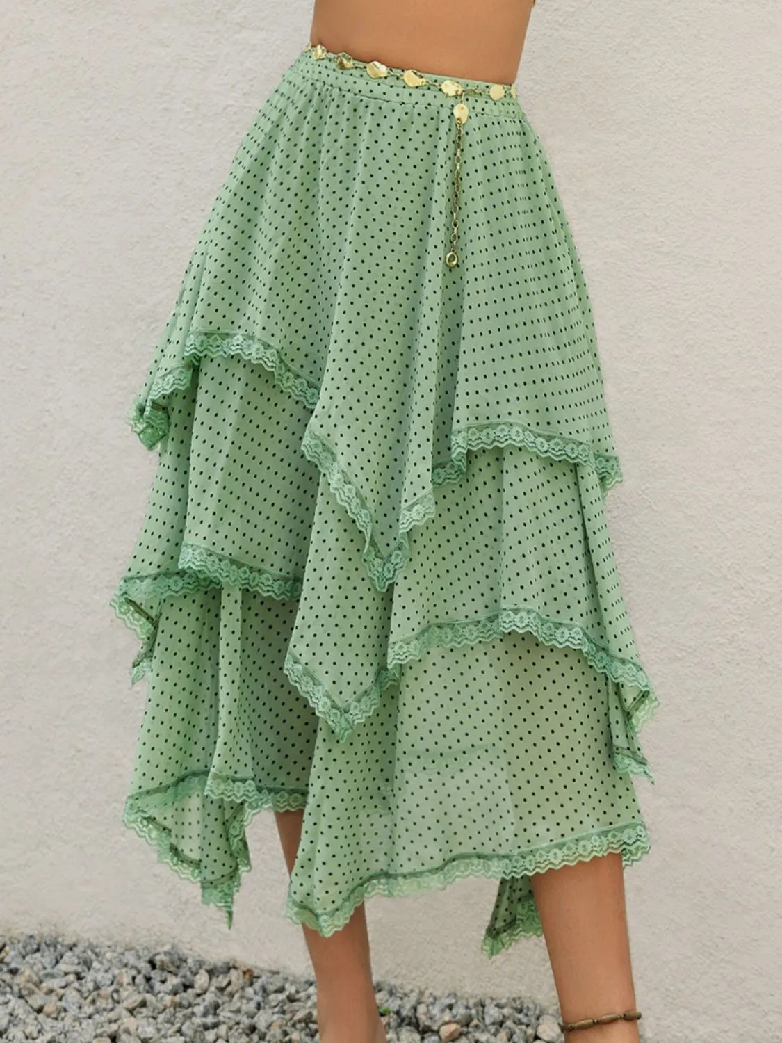 Lace Detail Layered Skirt-3 prints