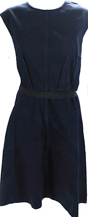 Lanvin/Acne Studios Collab. Blue Dark Wash Denim Sleeveless A-line Shift Dress