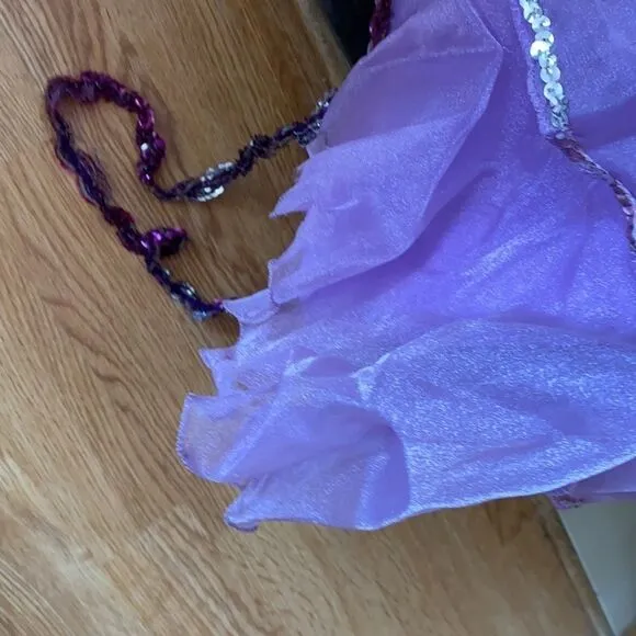 Lavender Floor Length Skirt Ruffled Skirt