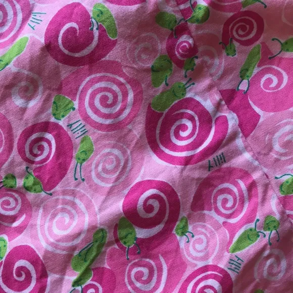 Lilly Pulitzer Rare Vintage White Label Y2k Slip Dress Snail Print Barbie Pink 6