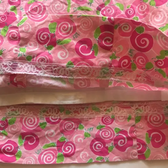 Lilly Pulitzer Rare Vintage White Label Y2k Slip Dress Snail Print Barbie Pink 6