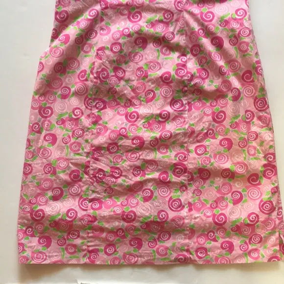 Lilly Pulitzer Rare Vintage White Label Y2k Slip Dress Snail Print Barbie Pink 6