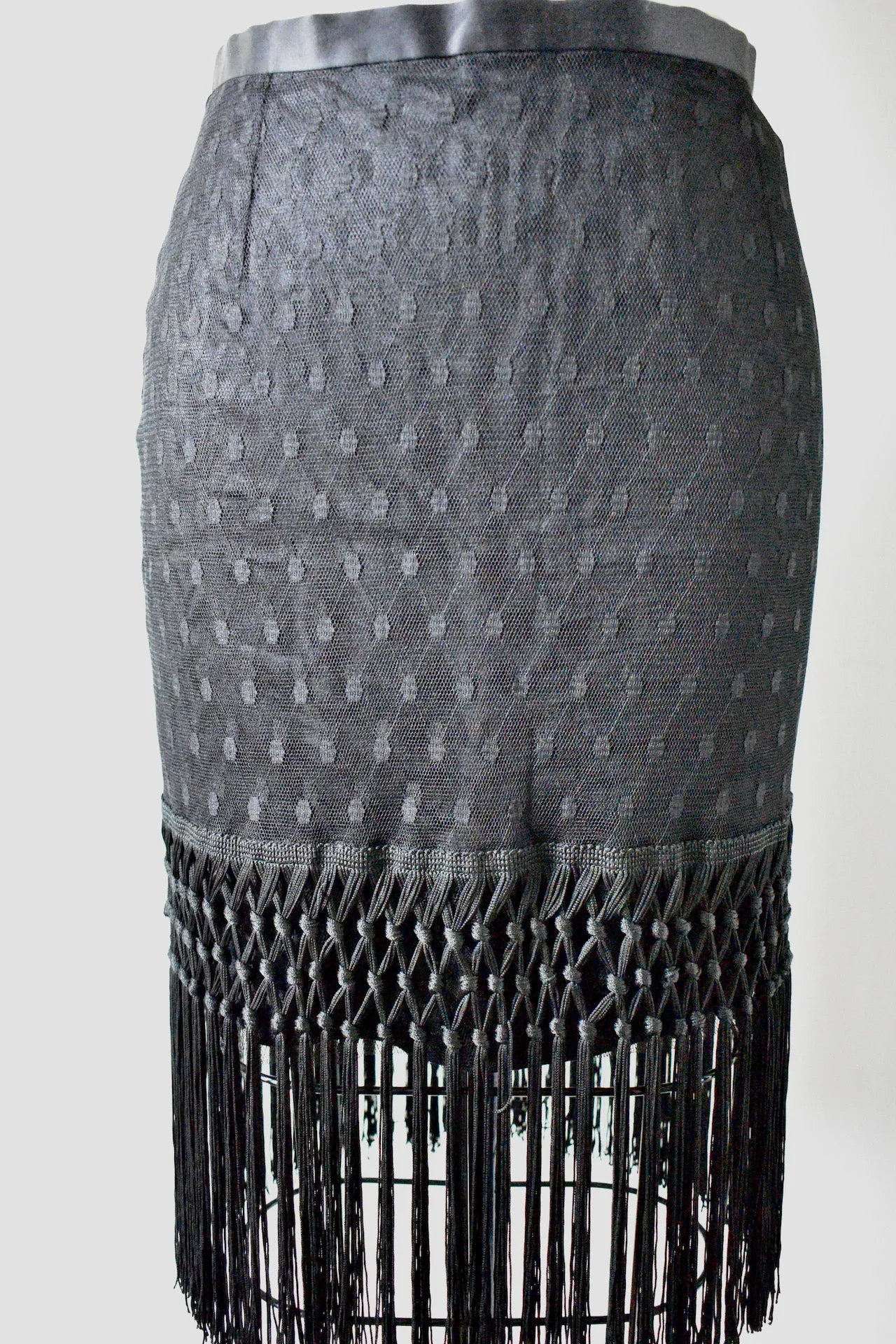 Little Black Skirt With Fringe By Dolce and Gabbana