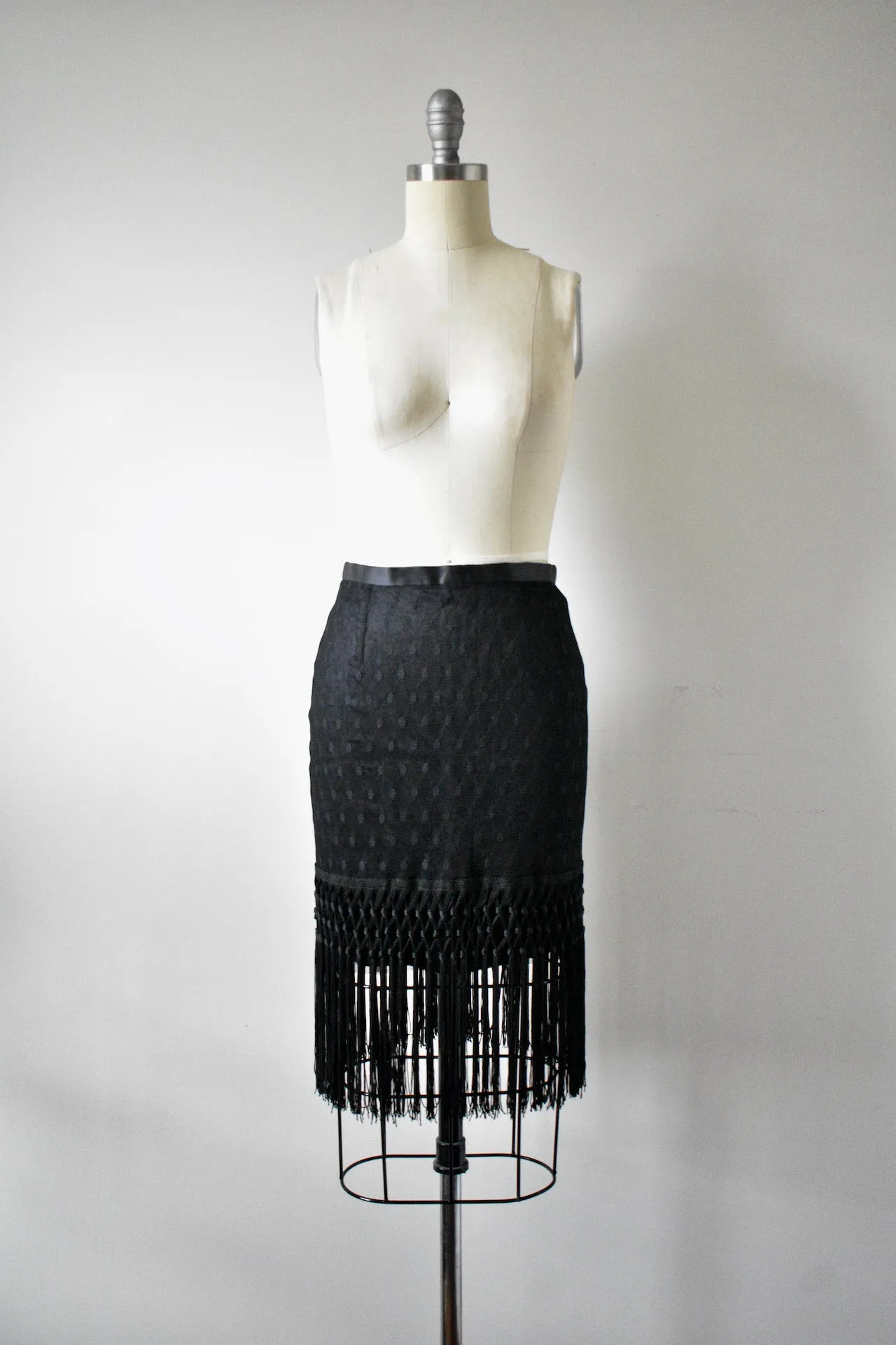 Little Black Skirt With Fringe By Dolce and Gabbana
