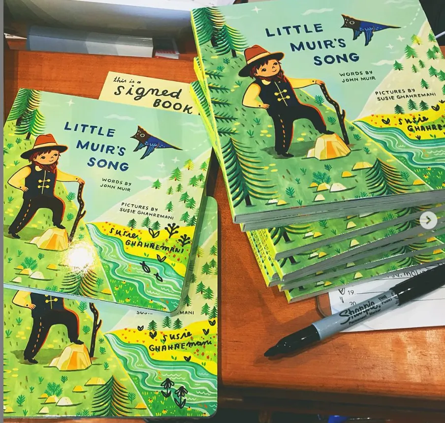 Little Muir's Song -- Children's Picture Board Book by John Muir, illustrated by Susie Ghahremani
