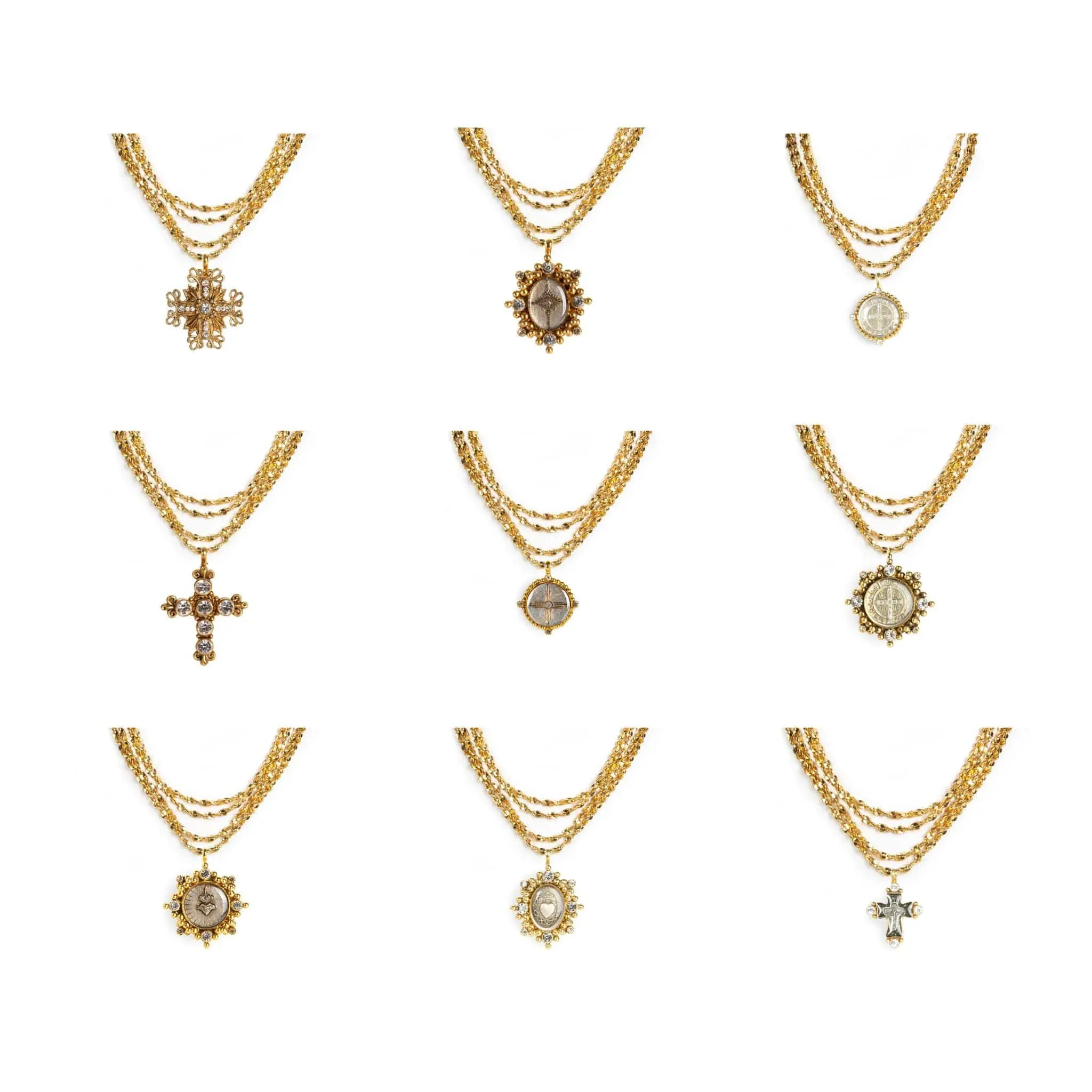 Love Chain Choker with All  Medallions