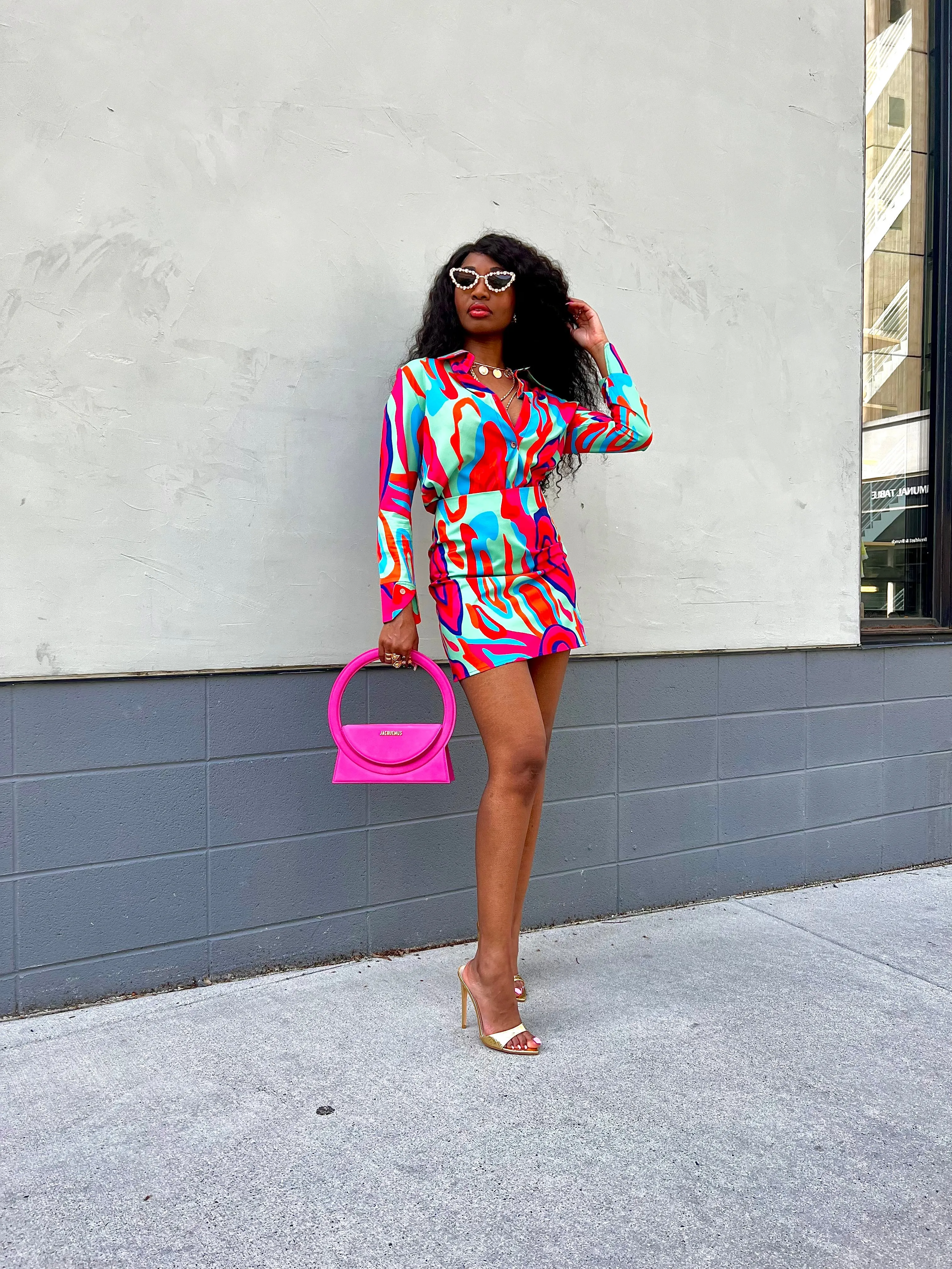 Madam Mystique Angelica Red Printed Two Piece Skirt Set