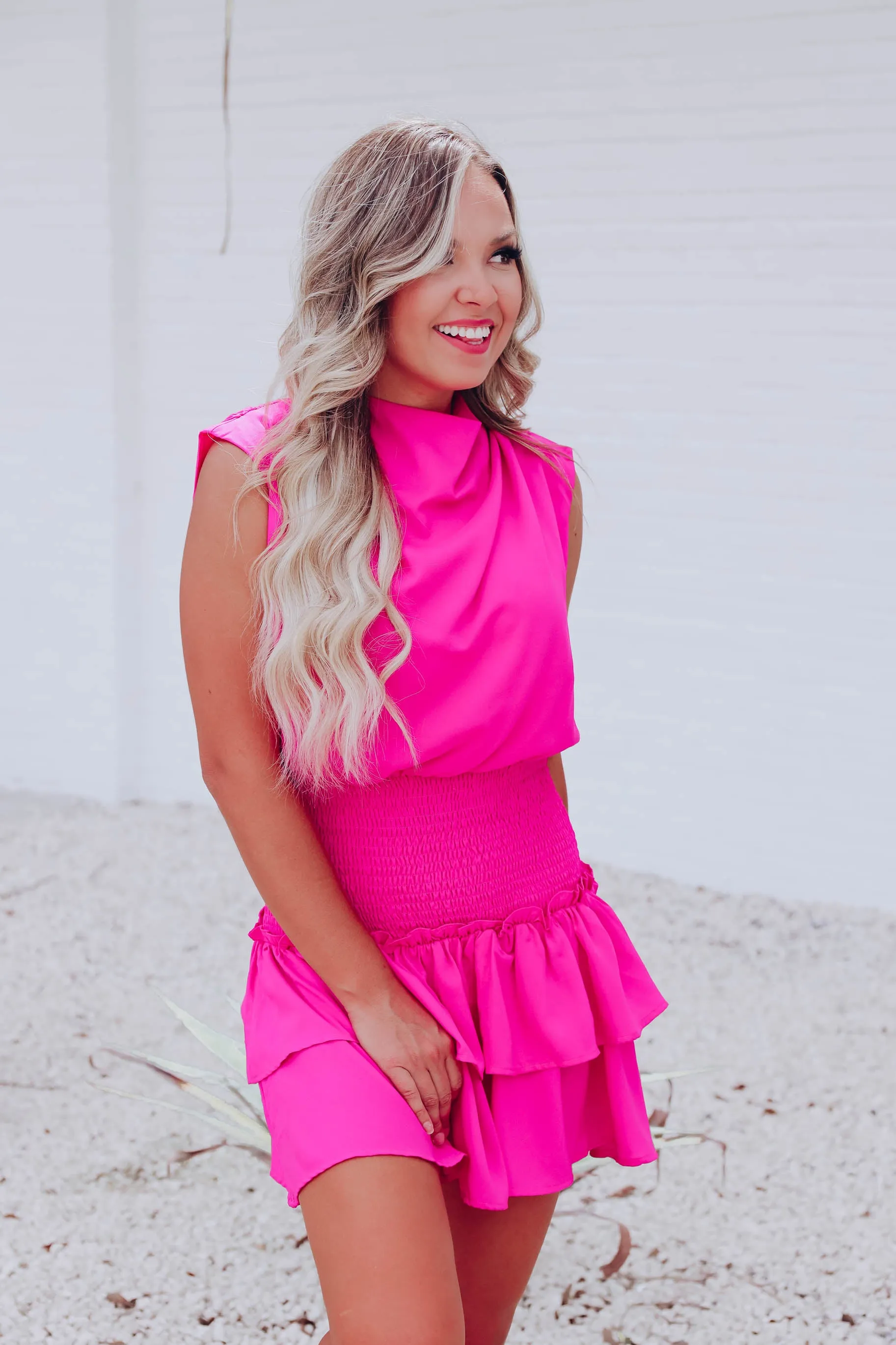 Magically Magenta Smocked Dress