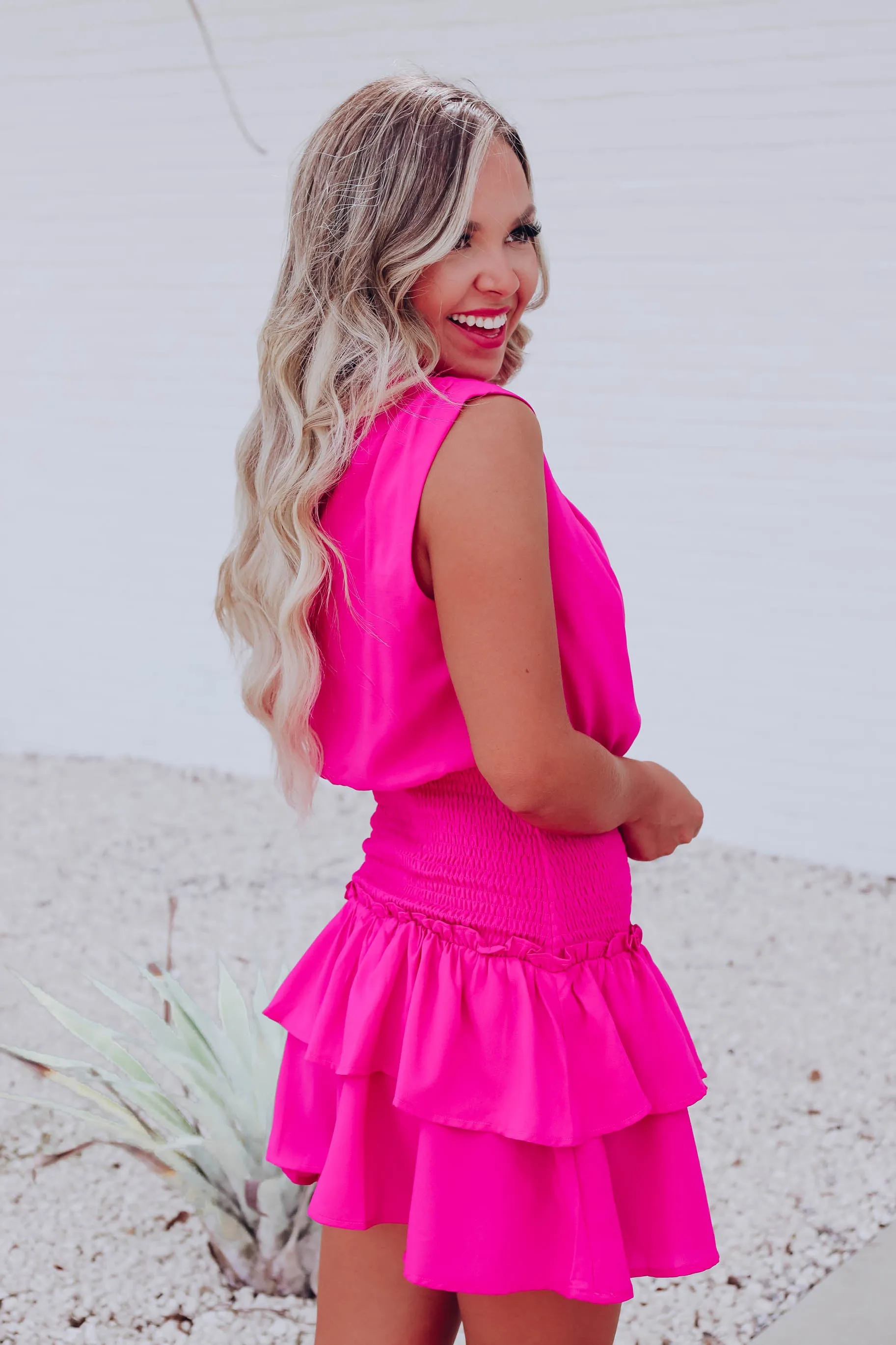 Magically Magenta Smocked Dress
