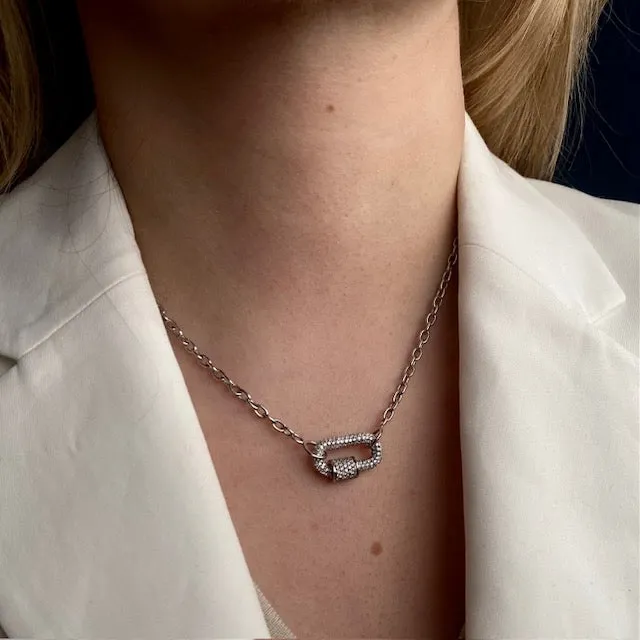 Marla Aaron 14k White Gold Pulley Chain