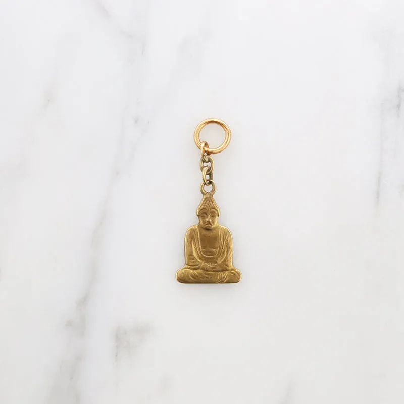 Meditative Buddha Charm in 14k Gold