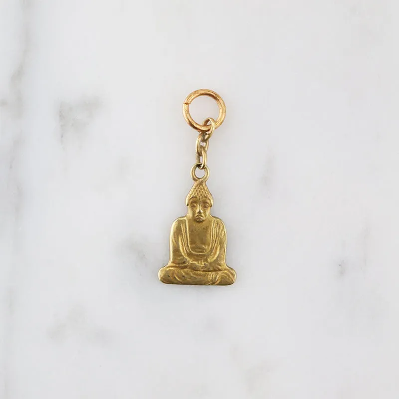 Meditative Buddha Charm in 14k Gold