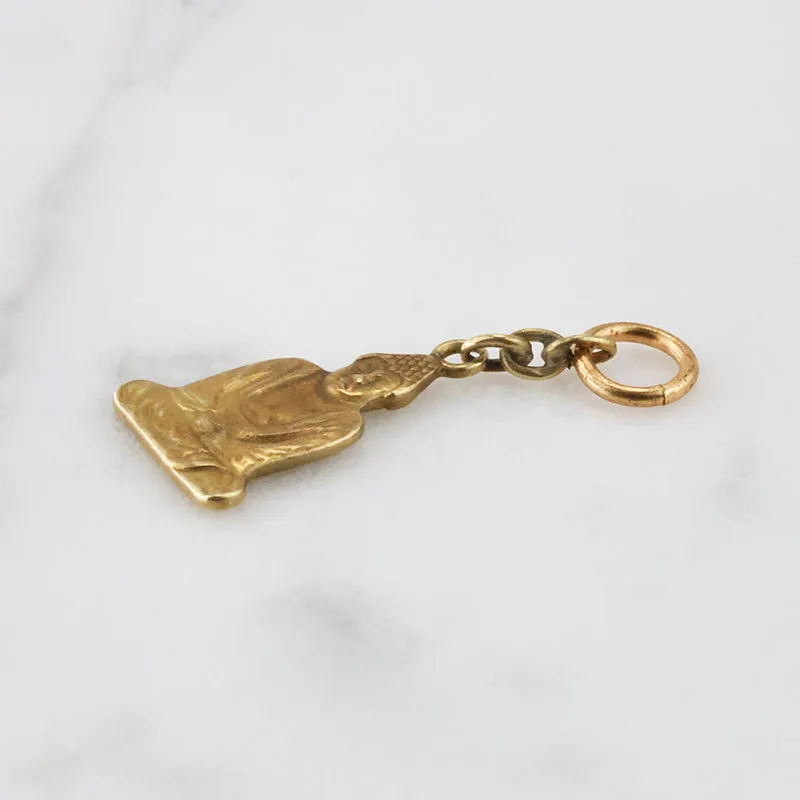 Meditative Buddha Charm in 14k Gold