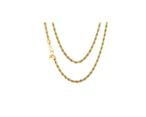 Men's Solid Rope Chain Necklace - Silver