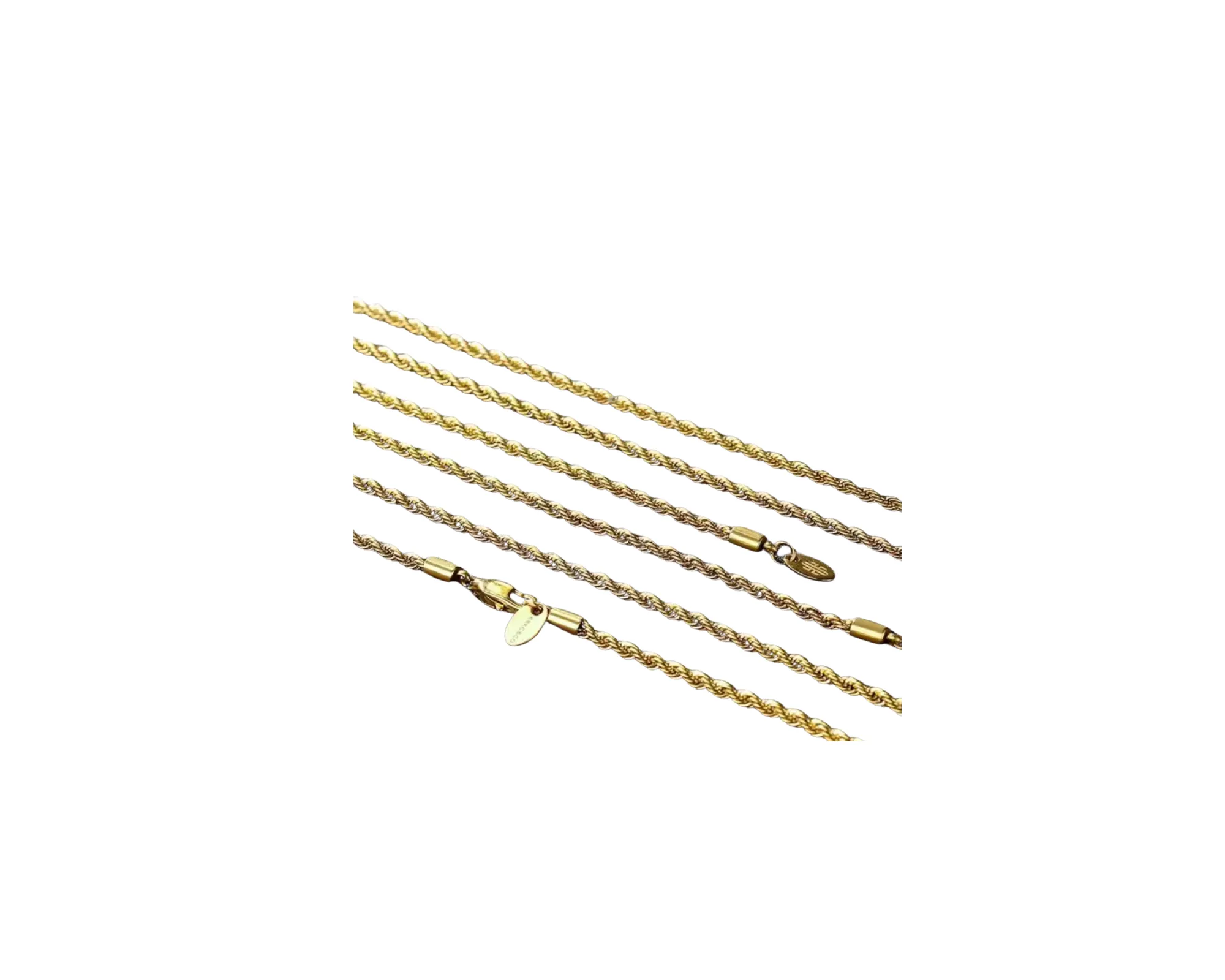 Men's Solid Rope Chain Necklace - Silver