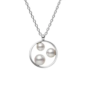 Mikimoto White Gold and Akoya Pearl Necklace