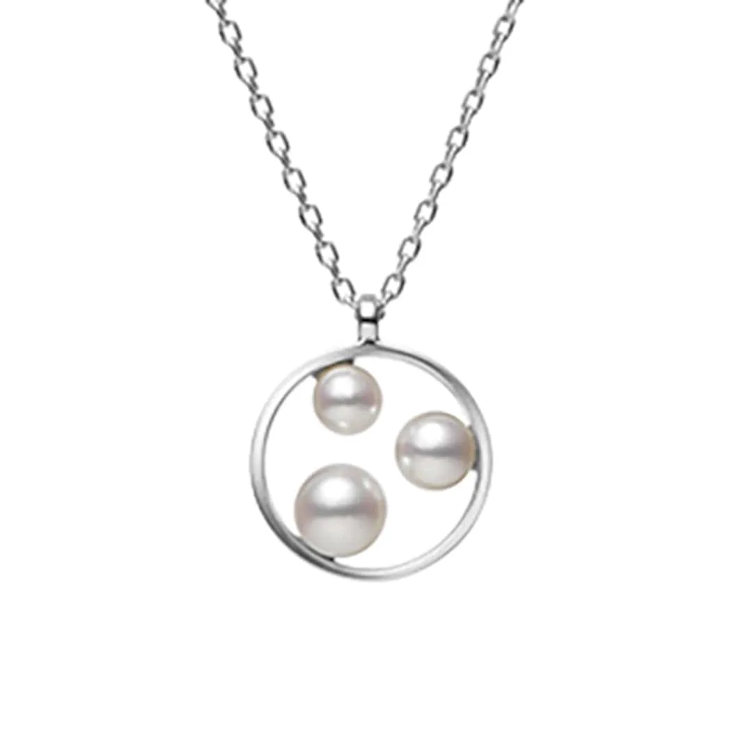 Mikimoto White Gold and Akoya Pearl Necklace