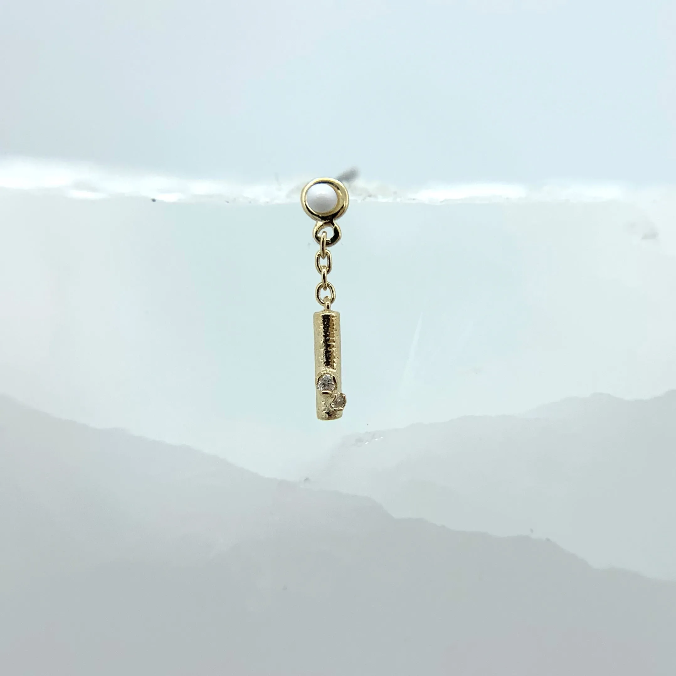 Mini Beauty Marked Charm with Diamonds