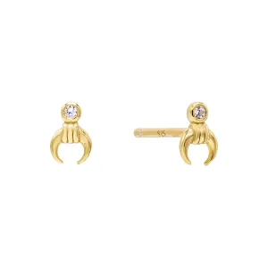 Mini Cowhorn Stud Earring