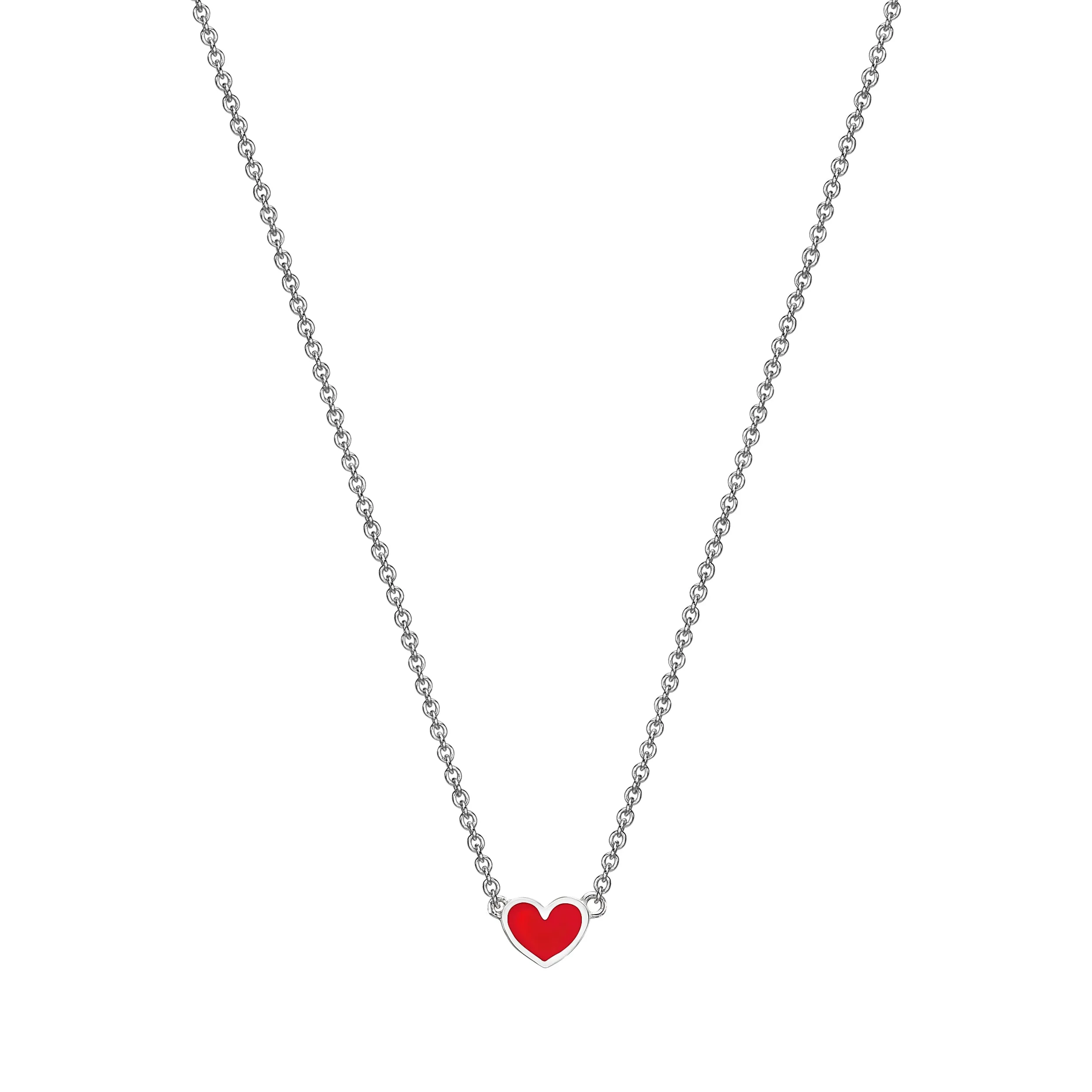 Mini Enamel Heart Necklace