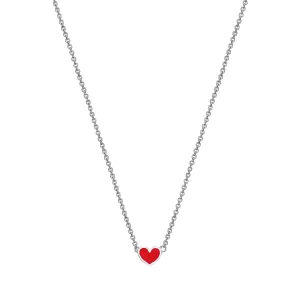 Mini Enamel Heart Necklace