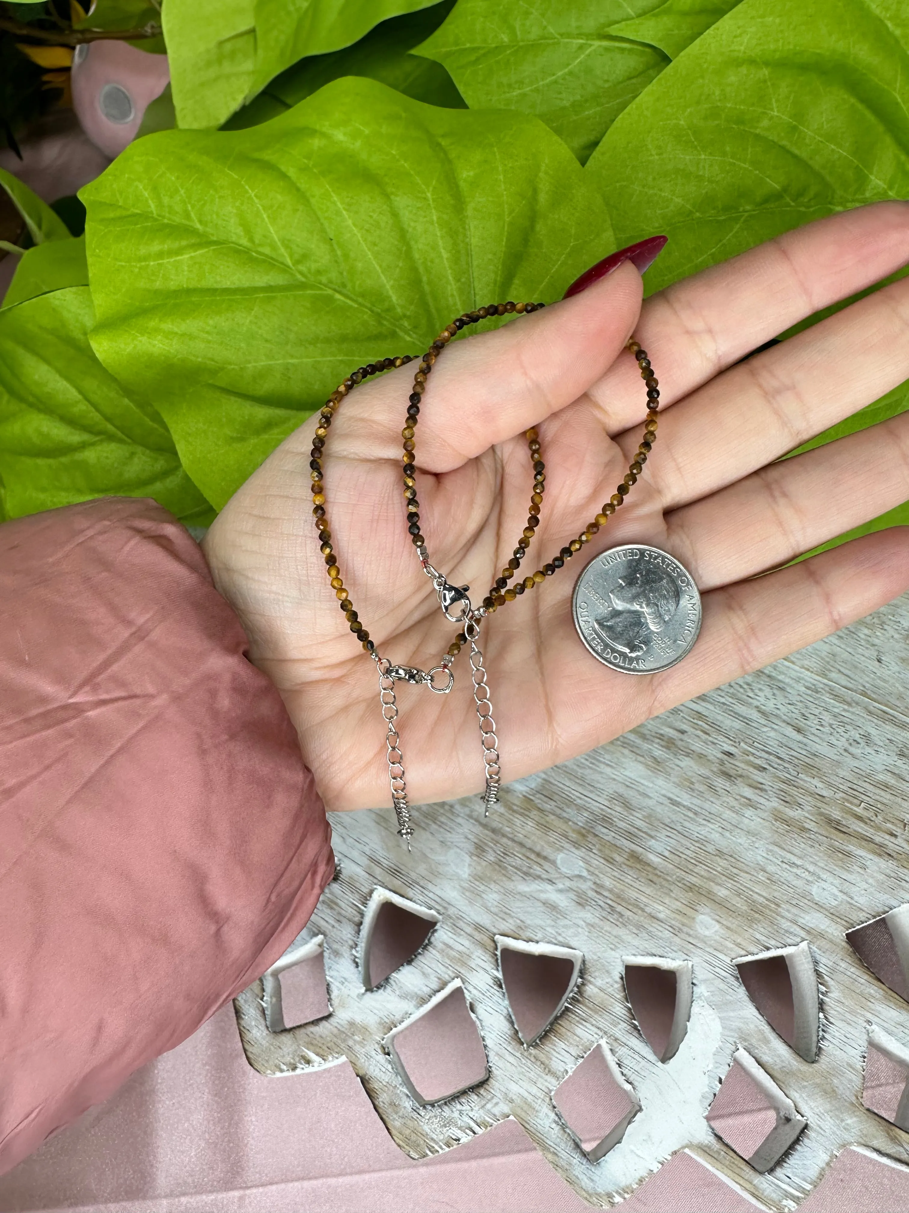 Mini Faceted Bracelet -3 mm- You choose the mineral- dainty bracelet