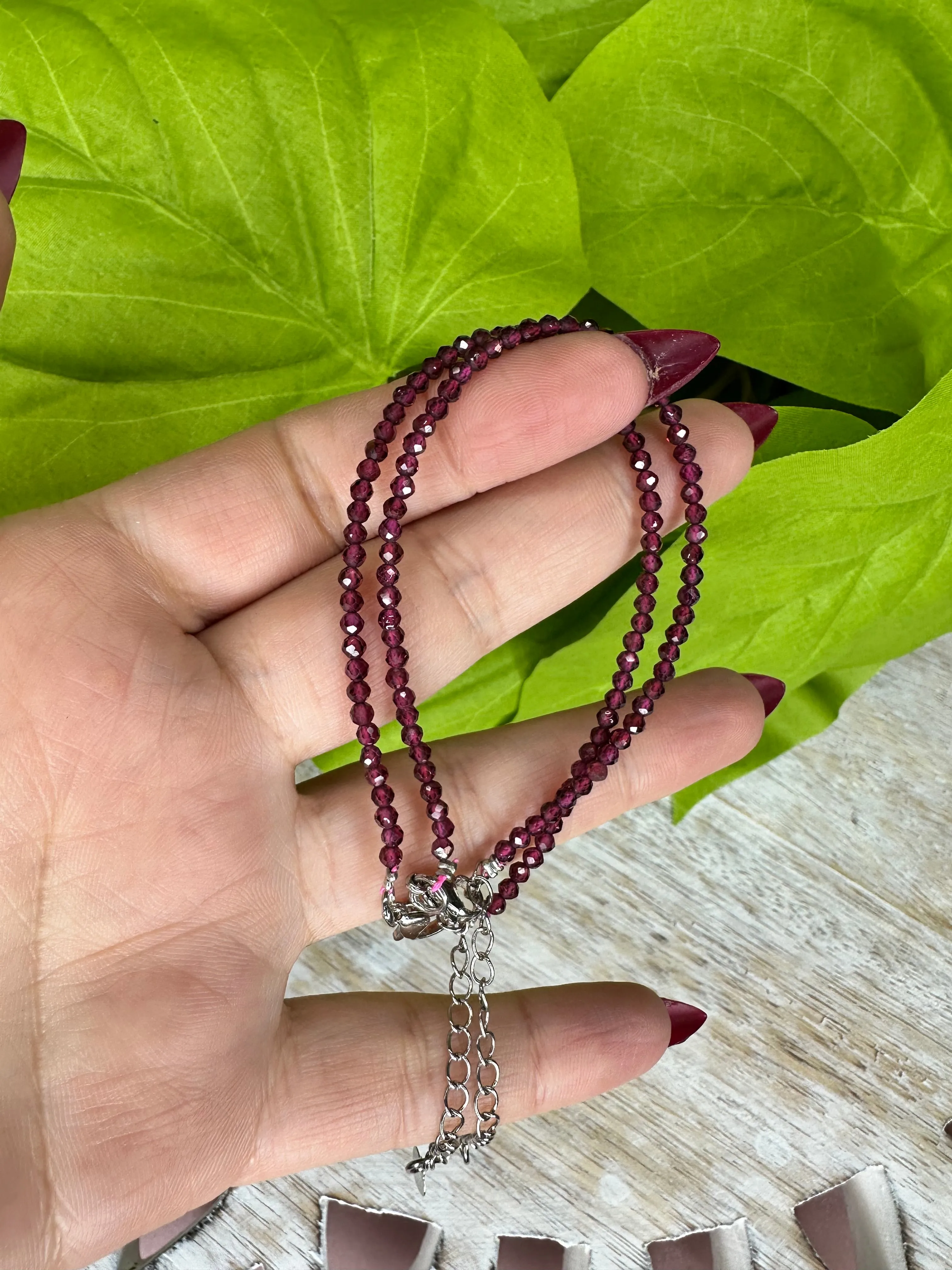 Mini Faceted Bracelet -3 mm- You choose the mineral- dainty bracelet