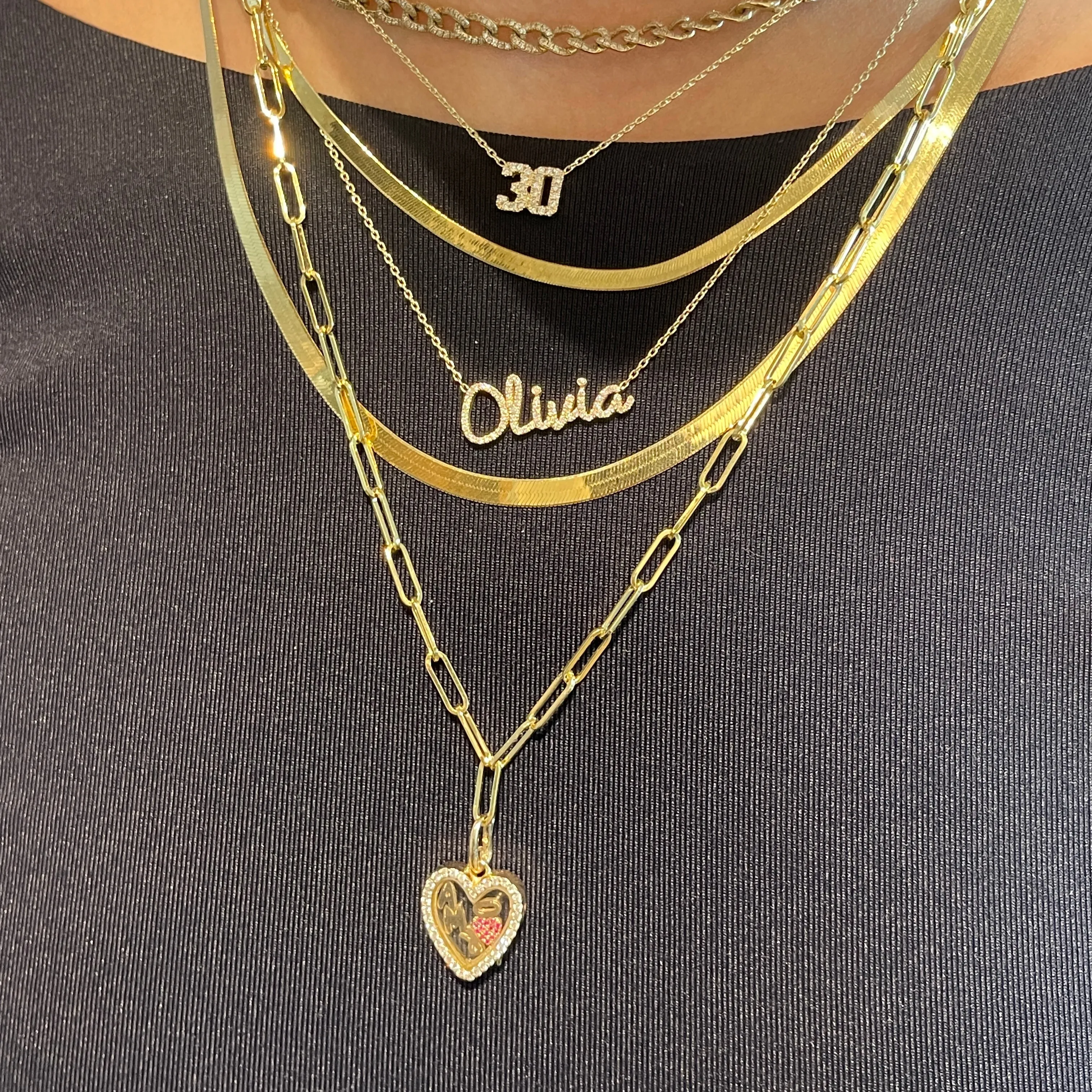 Mini Heart Glass Charm Locket