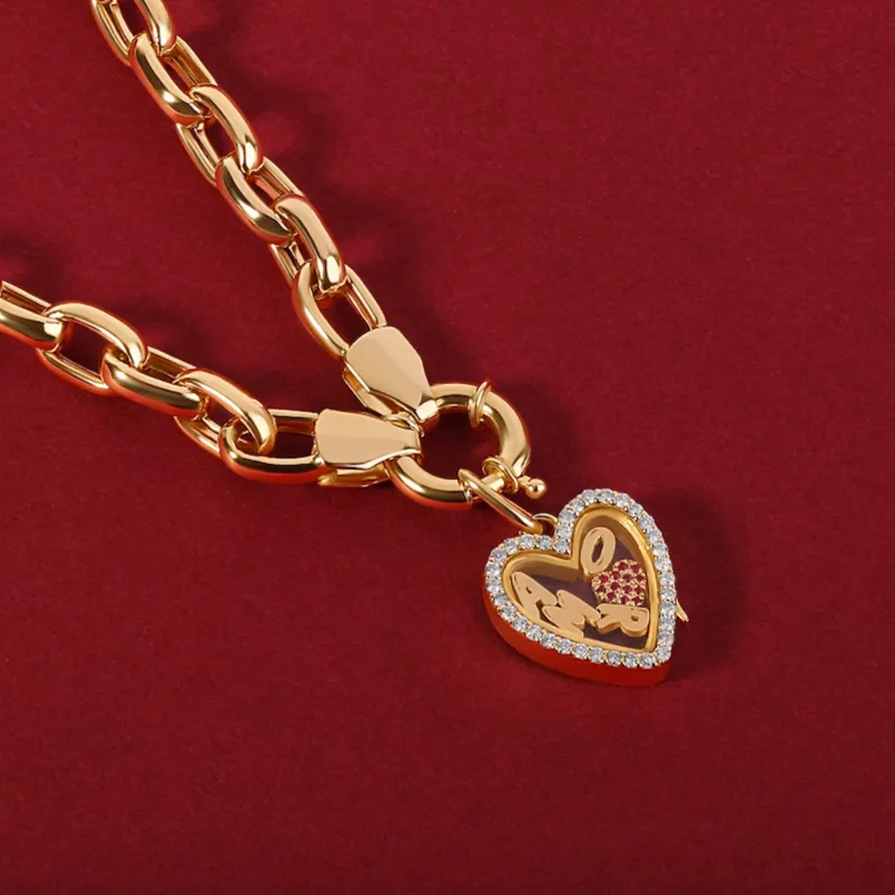 Mini Heart Glass Charm Locket