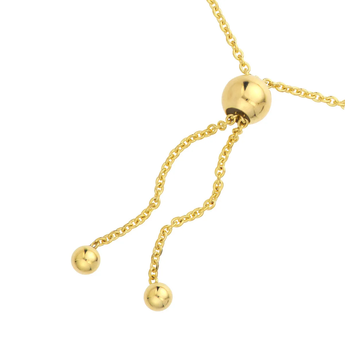 Mini Pave Diamond Dog Tag Bolo Bracelet