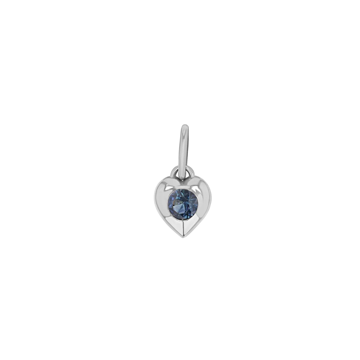 Mini Puff Heart Gemstone Charms