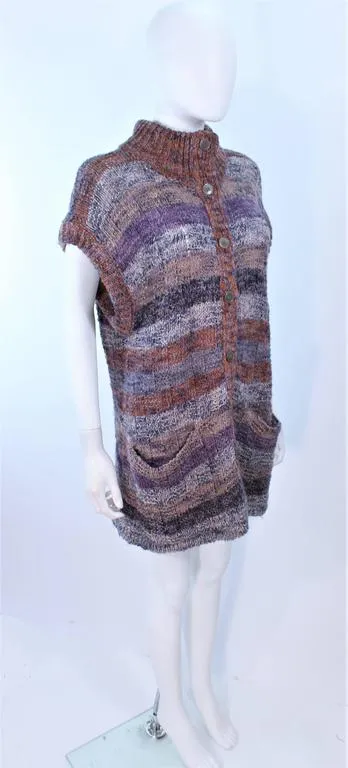 MISSONI Mauve Wool Knit Vest Size Large