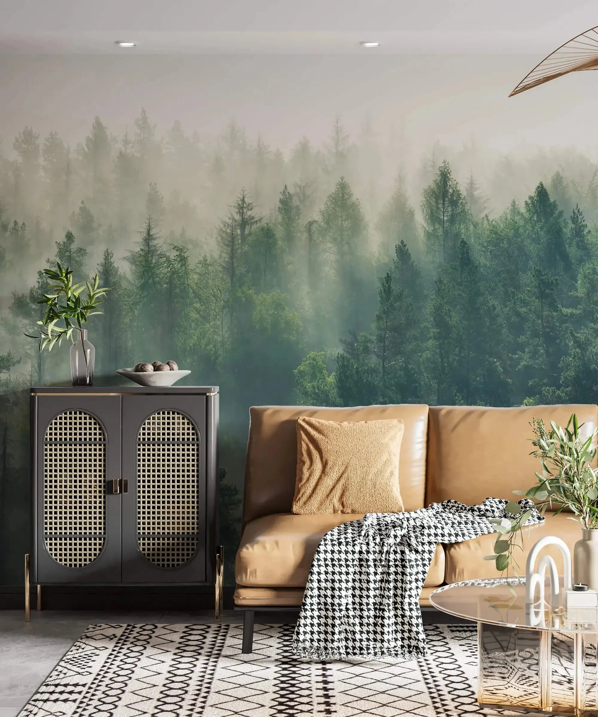 Misty Forest Nature Grove Wallpaper