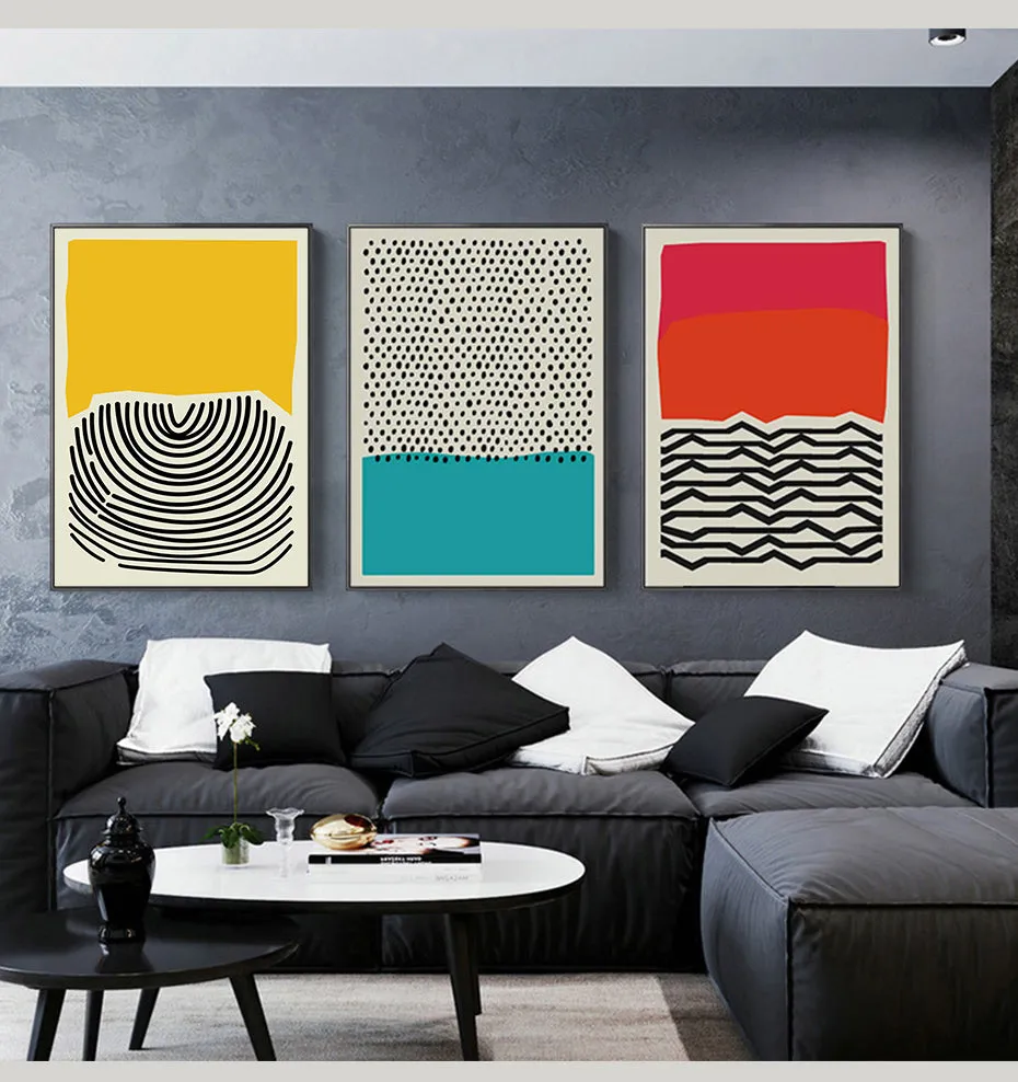 Modern Multicolored Abstract Geometric